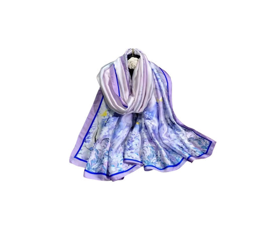 Floral Silky Scarf